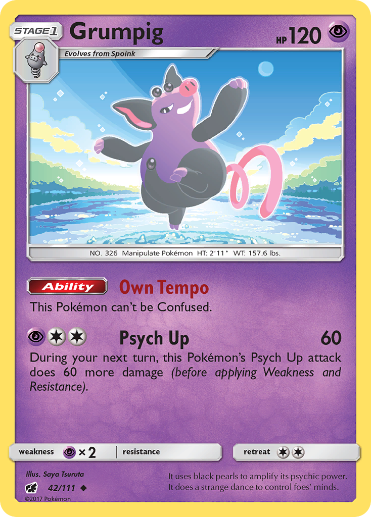 Grumpig (42/111) [Sun & Moon: Crimson Invasion] | Good Games Cannington