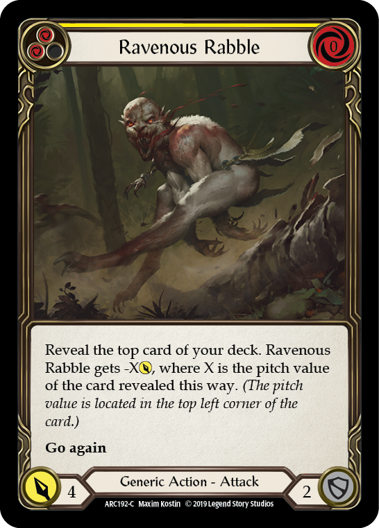 Ravenous Rabble (Yellow) [ARC192-C] 1st Edition Normal | Good Games Cannington
