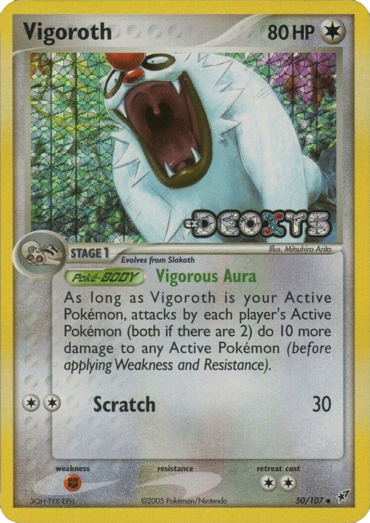 Vigoroth (50/107) (Stamped) [EX: Deoxys] | Good Games Cannington