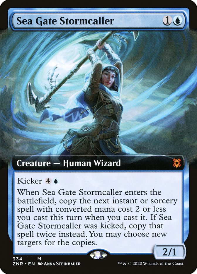 Sea Gate Stormcaller (Extended Art) [Zendikar Rising] | Good Games Cannington
