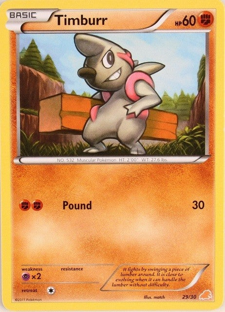 Timburr (29/30) [Black & White: Trainer Kit - Excadrill] | Good Games Cannington