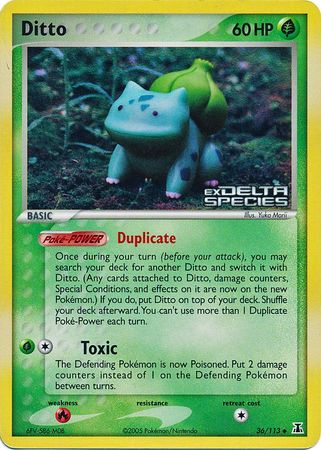 Ditto (36/113) (Stamped) [EX: Delta Species] | Good Games Cannington