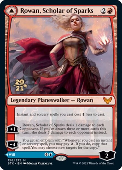 Rowan, Scholar of Sparks // Will, Scholar of Frost [Strixhaven: School of Mages Prerelease Promos] | Good Games Cannington