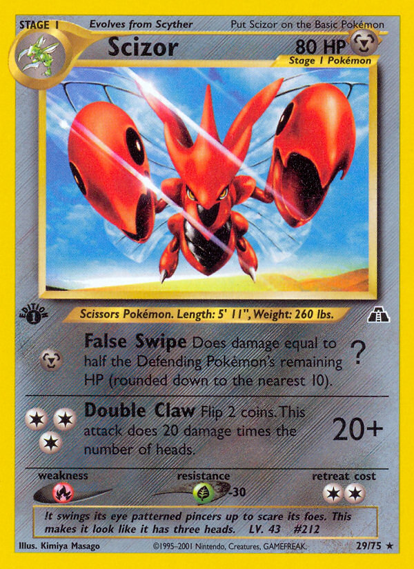 Scizor (29/75) [Neo Discovery 1st Edition] | Good Games Cannington