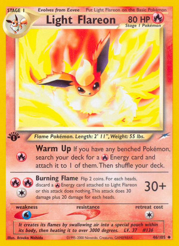 Light Flareon (46/105) [Neo Destiny 1st Edition] | Good Games Cannington