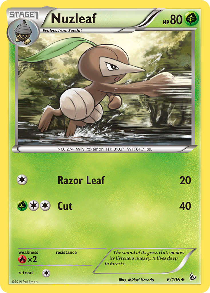 Nuzleaf (6/106) [XY: Flashfire] | Good Games Cannington