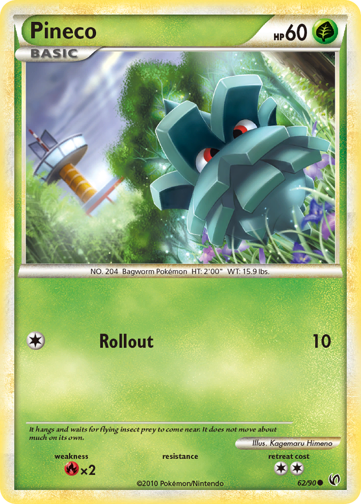 Pineco (62/90) [HeartGold & SoulSilver: Undaunted] | Good Games Cannington