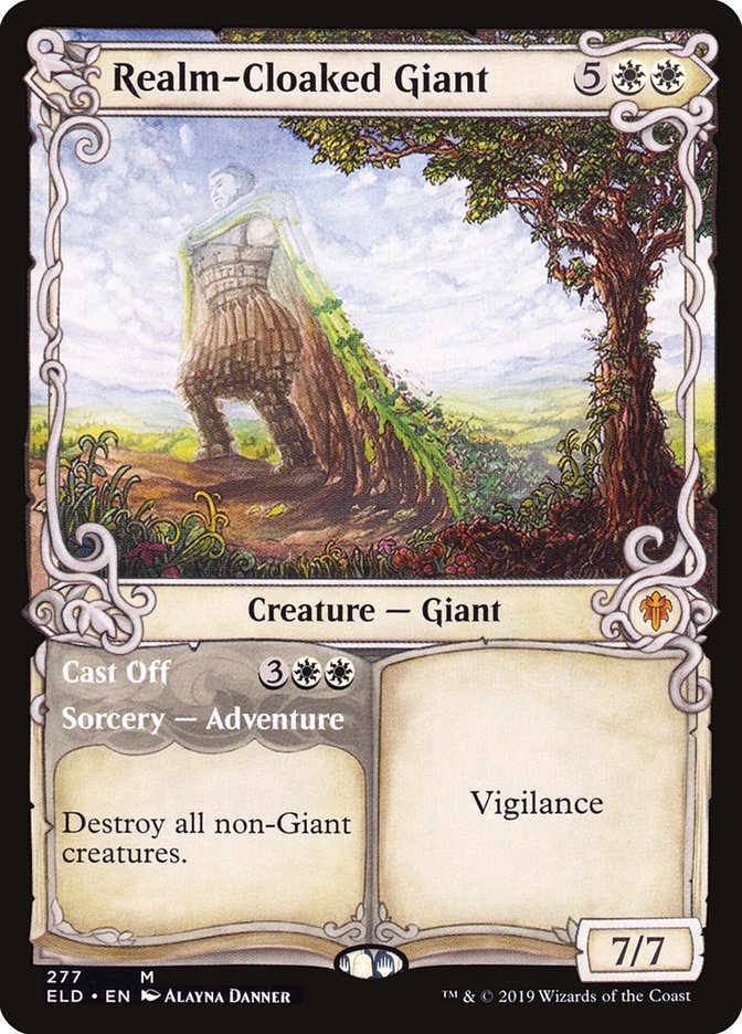 Realm-Cloaked Giant // Cast Off (Showcase) [Throne of Eldraine] | Good Games Cannington