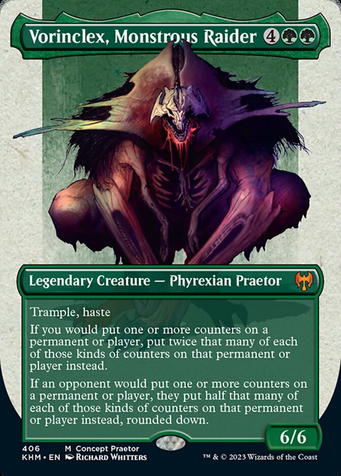 Vorinclex, Monstrous Raider (Borderless Concept Praetors) [Phyrexia: All Will Be One] | Good Games Cannington