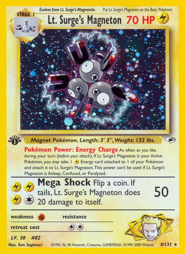 Lt. Surge's Magneton (8/132) [Gym Heroes 1st Edition] | Good Games Cannington