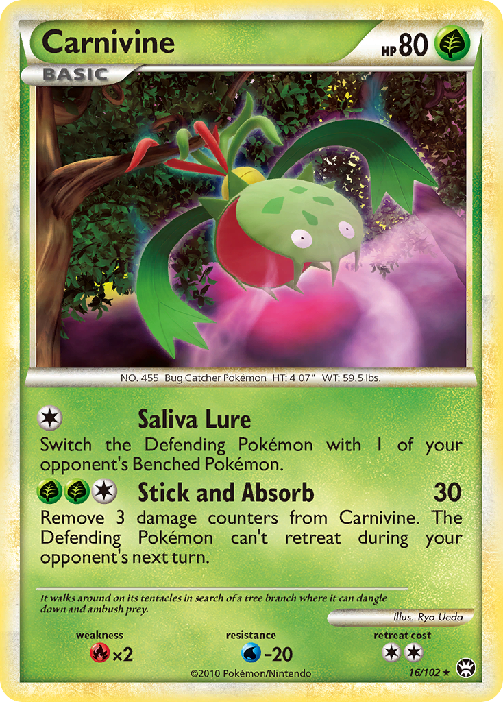 Carnivine (16/102) [HeartGold & SoulSilver: Triumphant] | Good Games Cannington