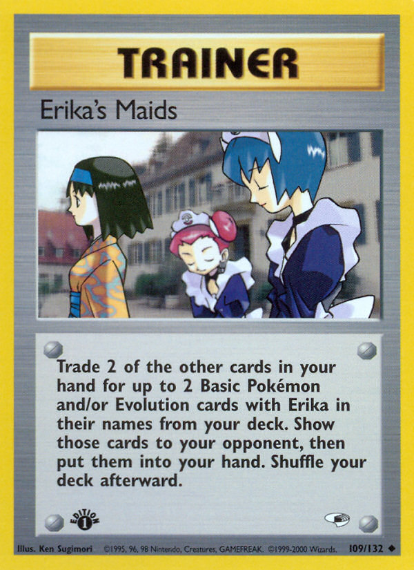 Erika's Maids (109/132) [Gym Heroes 1st Edition] | Good Games Cannington