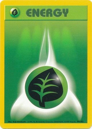 Grass Energy (99/102) [Base Set Unlimited] | Good Games Cannington