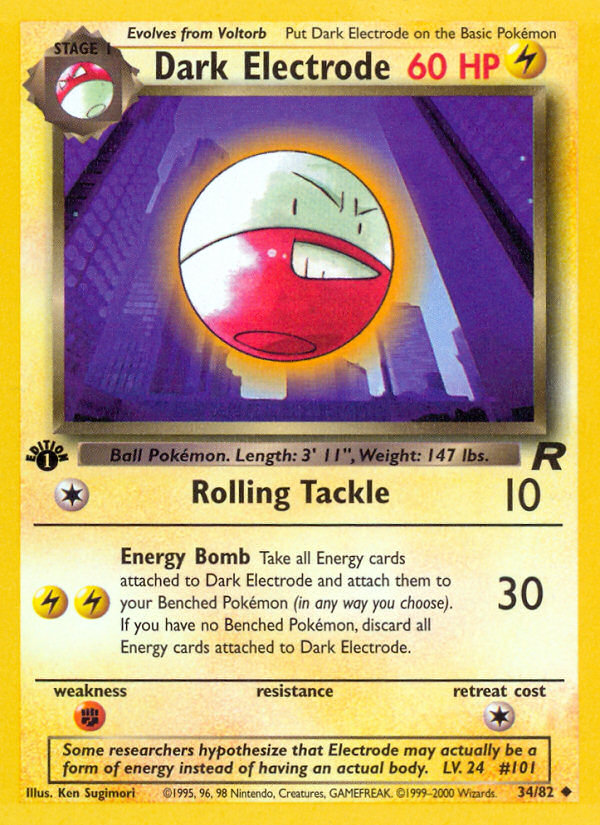 Dark Electrode (34/82) [Team Rocket 1st Edition] | Good Games Cannington