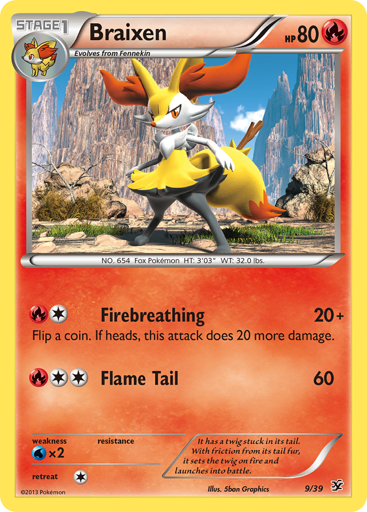 Braixen (9/39) [XY: Kalos Starter Set] | Good Games Cannington