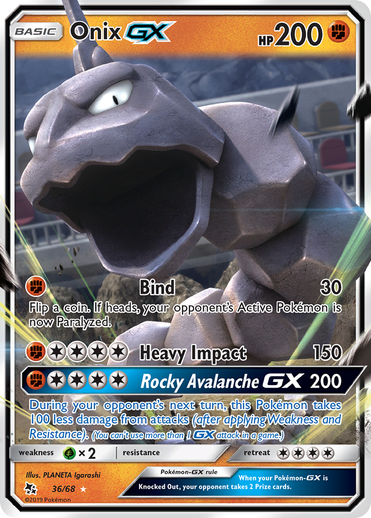 Onix GX (36/68) [Sun & Moon: Hidden Fates] | Good Games Cannington