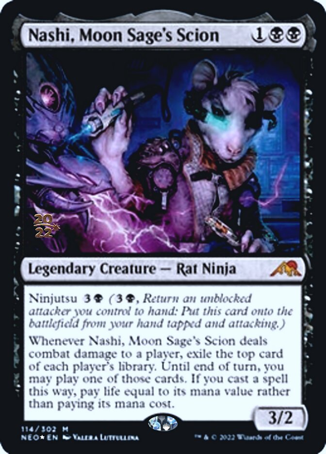 Nashi, Moon Sage's Scion [Kamigawa: Neon Dynasty Prerelease Promos] | Good Games Cannington