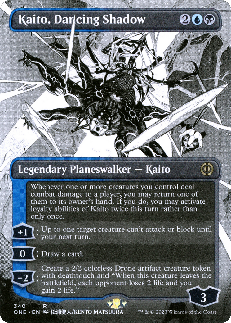 Kaito, Dancing Shadow (Borderless Manga) [Phyrexia: All Will Be One] | Good Games Cannington