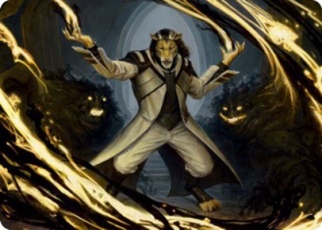 Leonin Lightscribe Art Card [Strixhaven: School of Mages Art Series] | Good Games Cannington