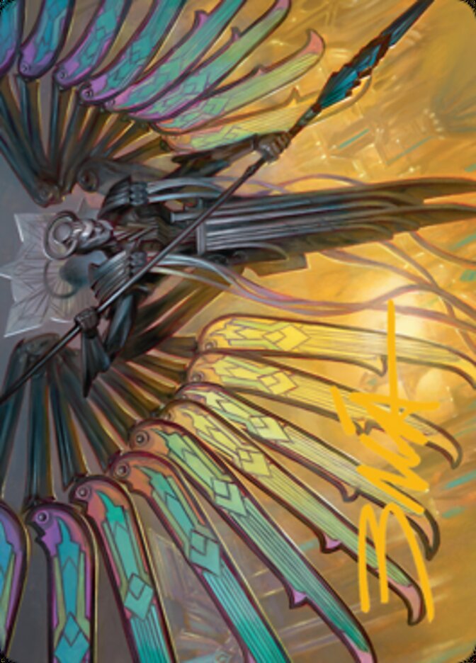 Paragon of Modernity Art Card (Gold-Stamped Signature) [Streets of New Capenna Art Series] | Good Games Cannington