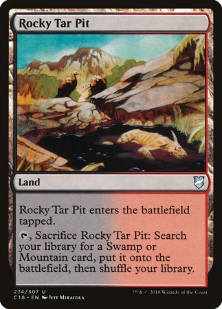 Rocky Tar Pit [Commander 2018] | Good Games Cannington