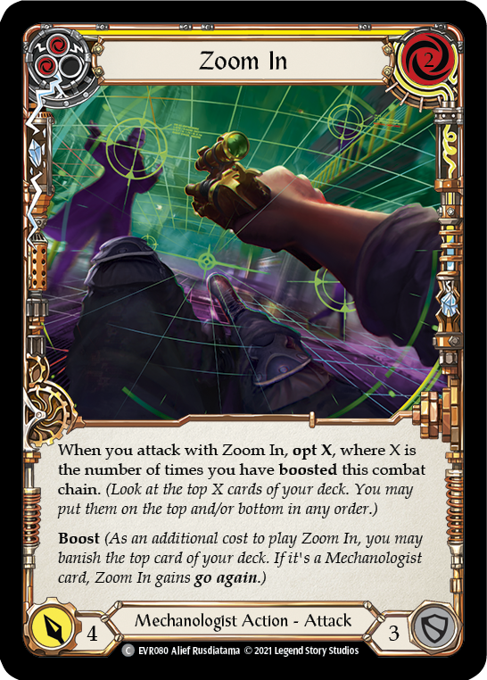 Zoom In (Yellow) [EVR080] (Everfest)  1st Edition Normal | Good Games Cannington