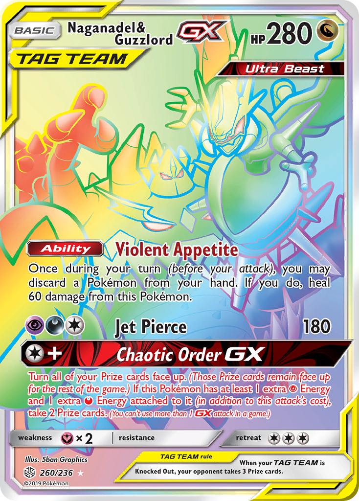 Naganadel & Guzzlord GX (260/236) [Sun & Moon: Cosmic Eclipse] | Good Games Cannington
