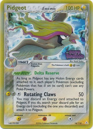 Pidgeot (14/110) (Delta Species) (Stamped) [EX: Holon Phantoms] | Good Games Cannington