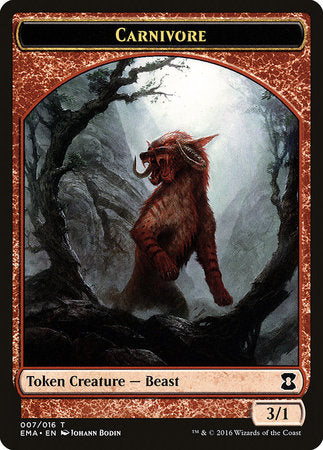 Carnivore Token [Eternal Masters Tokens] | Good Games Cannington