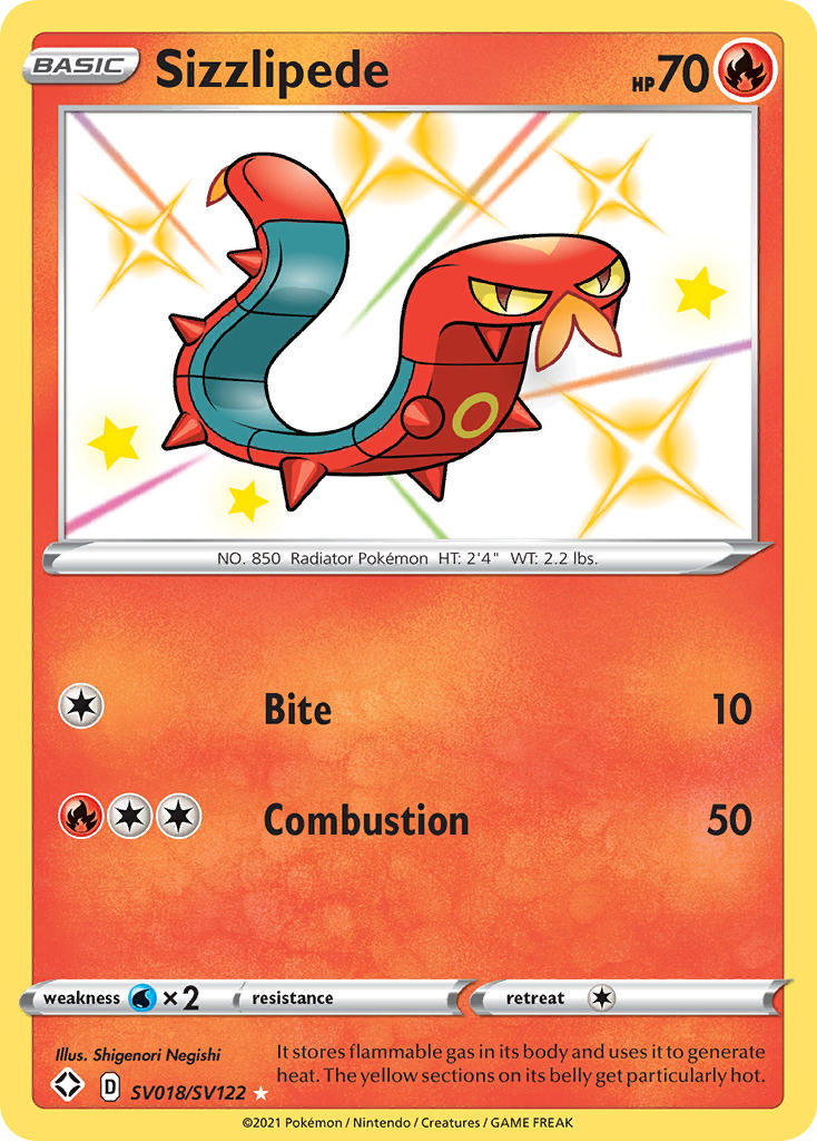 Sizzlipede (SV018/SV122) [Sword & Shield: Shining Fates] | Good Games Cannington