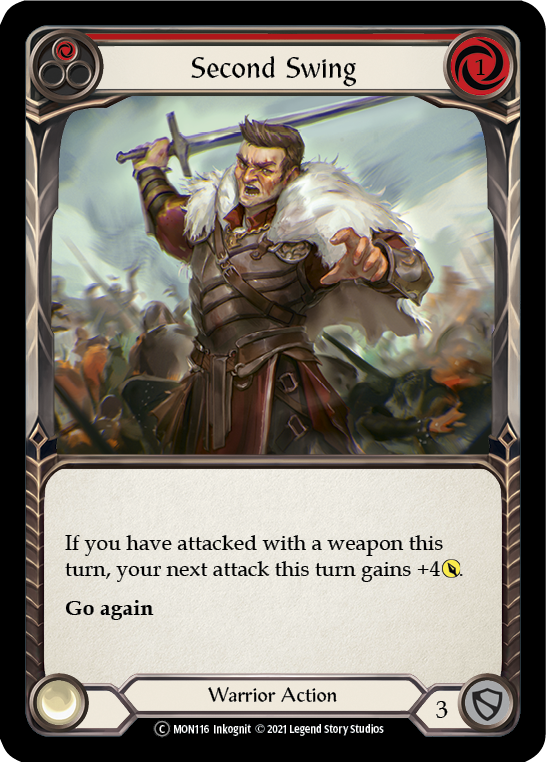 Second Swing (Red) [U-MON116-RF] Unlimited Rainbow Foil | Good Games Cannington