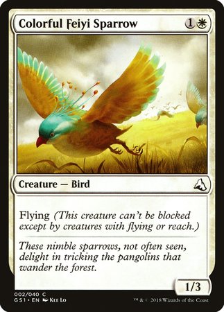 Colorful Feiyi Sparrow [Global Series Jiang Yanggu & Mu Yanling] | Good Games Cannington