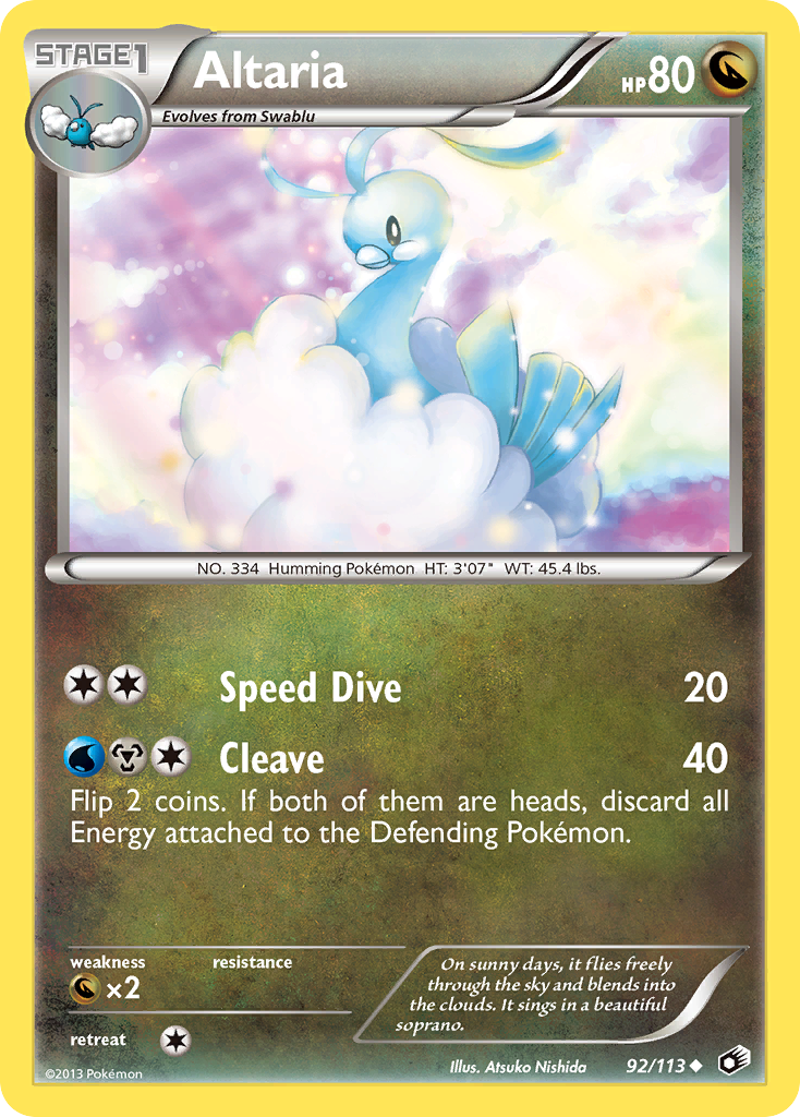 Altaria (92/113) [Black & White: Legendary Treasures] | Good Games Cannington