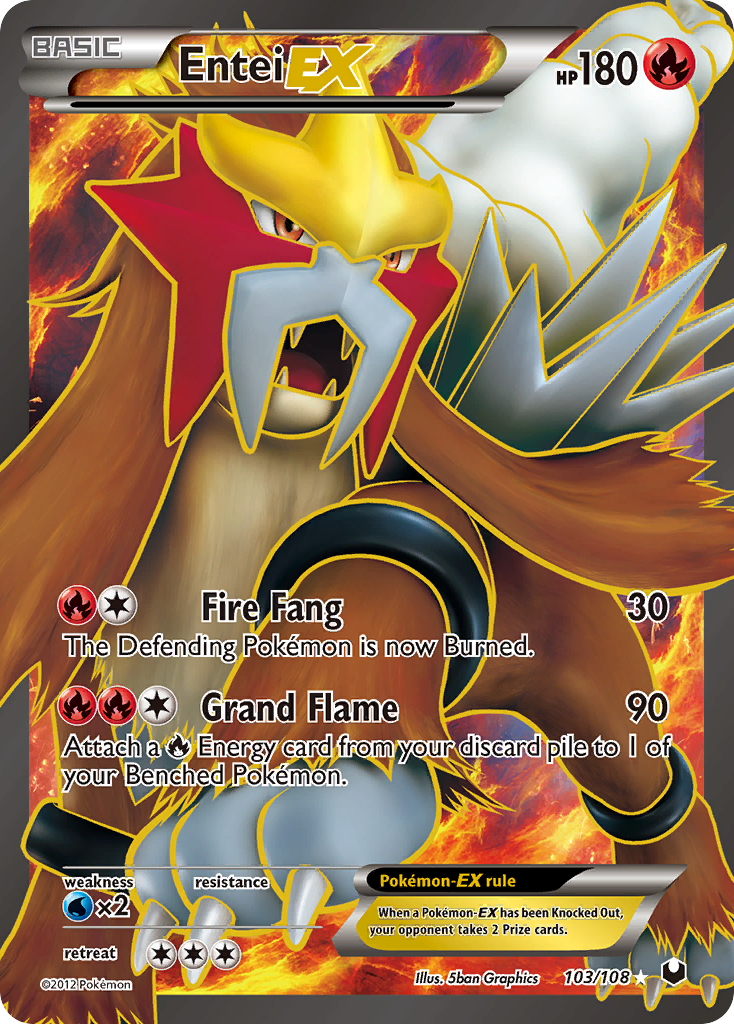 Entei EX (103/108) [Black & White: Dark Explorers] | Good Games Cannington