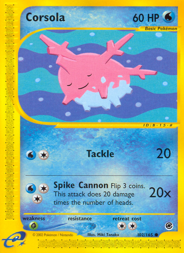 Corsola (102/165) [Expedition: Base Set] | Good Games Cannington