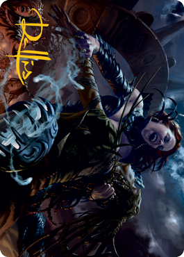 Olivia's Midnight Ambush Art Card (Gold-Stamped Signature) [Innistrad: Midnight Hunt Art Series] | Good Games Cannington