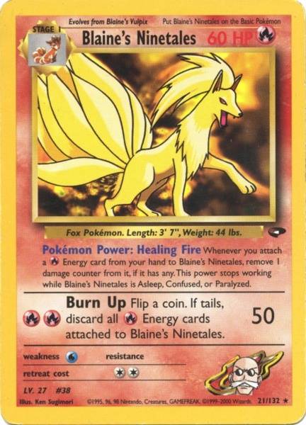 Blaine's Ninetales (21/132) [Gym Challenge Unlimited] | Good Games Cannington