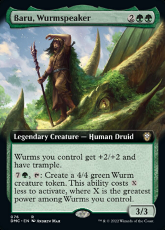 Baru, Wurmspeaker (Extended Art) [Dominaria United Commander] | Good Games Cannington