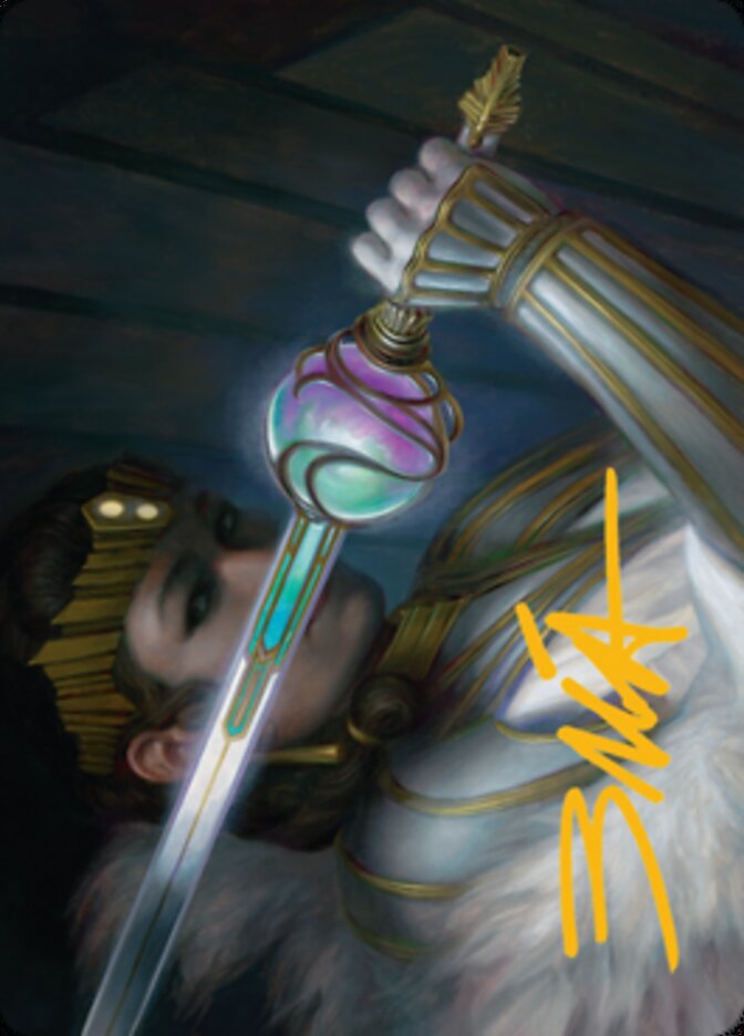 Luxior, Giada's Gift Art Card (Gold-Stamped Signature) [Streets of New Capenna Art Series] | Good Games Cannington