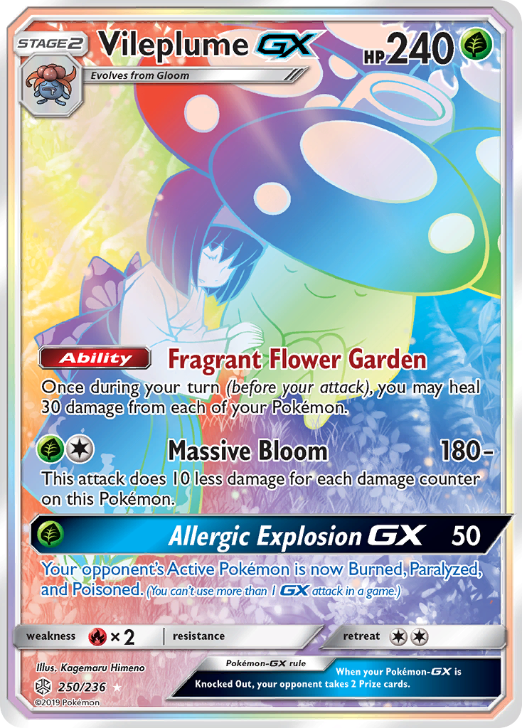Vileplume GX (250/236) [Sun & Moon: Cosmic Eclipse] | Good Games Cannington