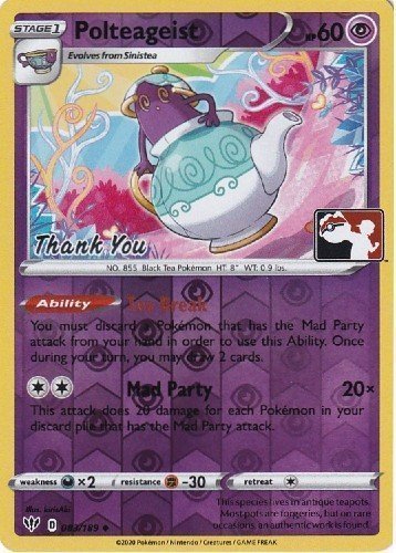 Polteageist (083/189) (Thank You Promo) [Sword & Shield: Darkness Ablaze] | Good Games Cannington