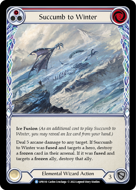 Succumb to Winter (Red) [UPR110] (Uprising)  Rainbow Foil | Good Games Cannington