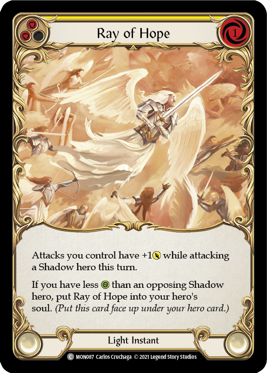 Ray of Hope [MON087-RF] 1st Edition Rainbow Foil | Good Games Cannington