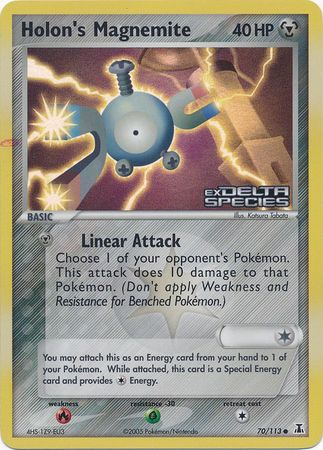 Holon's Magnemite (70/113) (Stamped) [EX: Delta Species] | Good Games Cannington