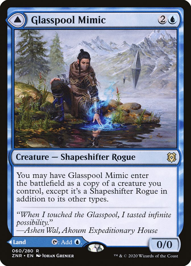 Glasspool Mimic // Glasspool Shore [Zendikar Rising] | Good Games Cannington