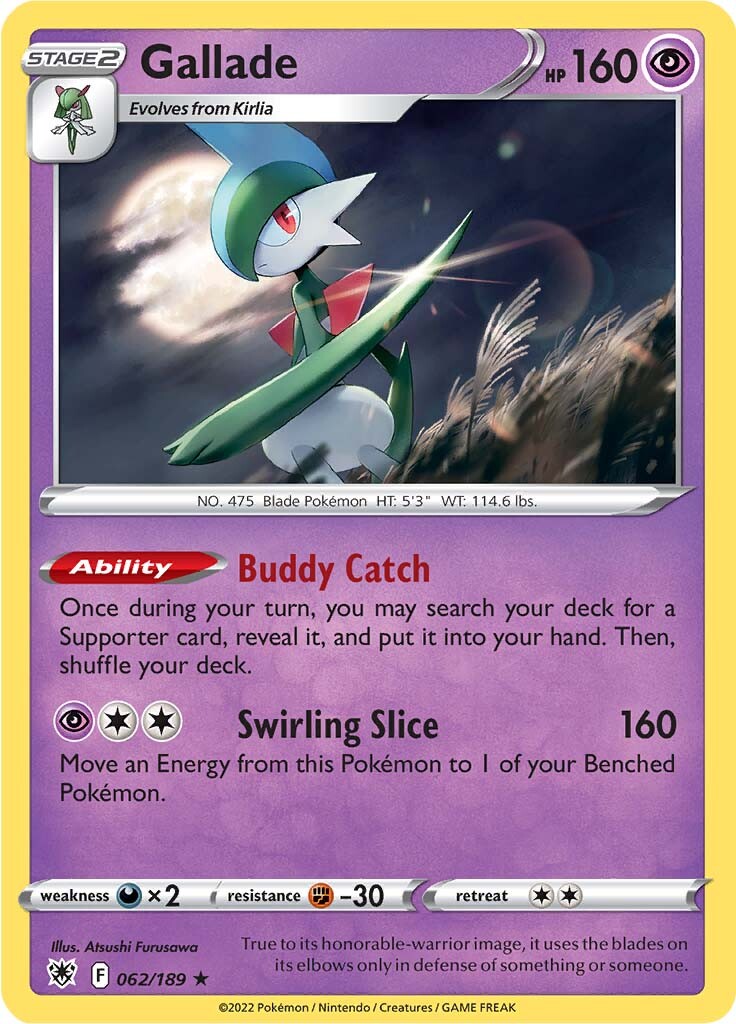 Gallade (062/189) [Sword & Shield: Astral Radiance] | Good Games Cannington