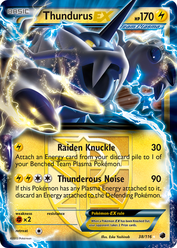 Thundurus EX (38/116) [Black & White: Plasma Freeze] | Good Games Cannington