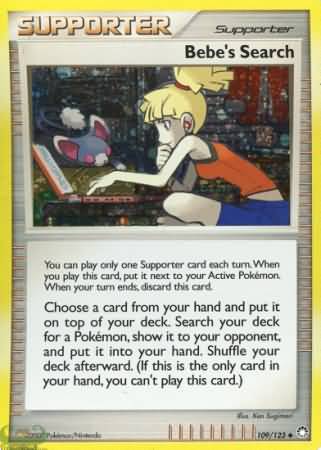 Bebes Search (109/123) (Cosmos Holofoil) [Diamond & Pearl: Mysterious Treasures] | Good Games Cannington