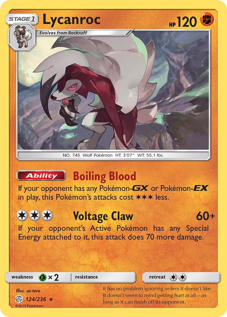 Lycanroc (124/236) [Sun & Moon: Cosmic Eclipse] | Good Games Cannington
