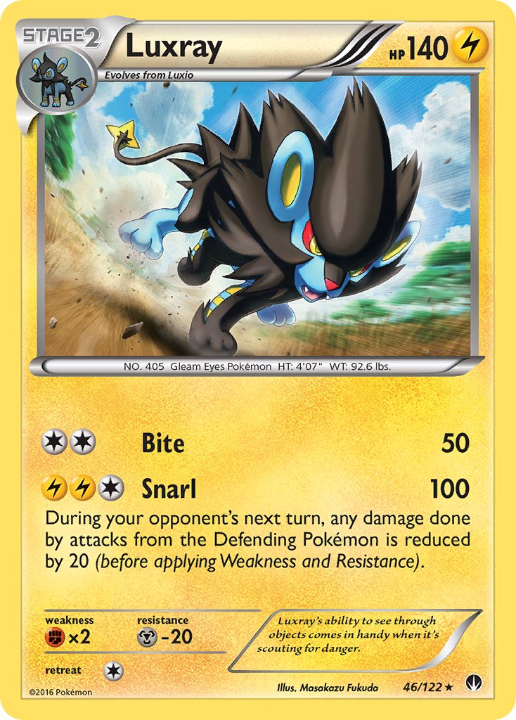 Luxray (46/122) (Cracked Ice Holo) [XY: BREAKpoint] | Good Games Cannington